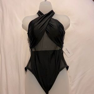 Hollywood Criss Cross Mesh One Piece Swimsuit